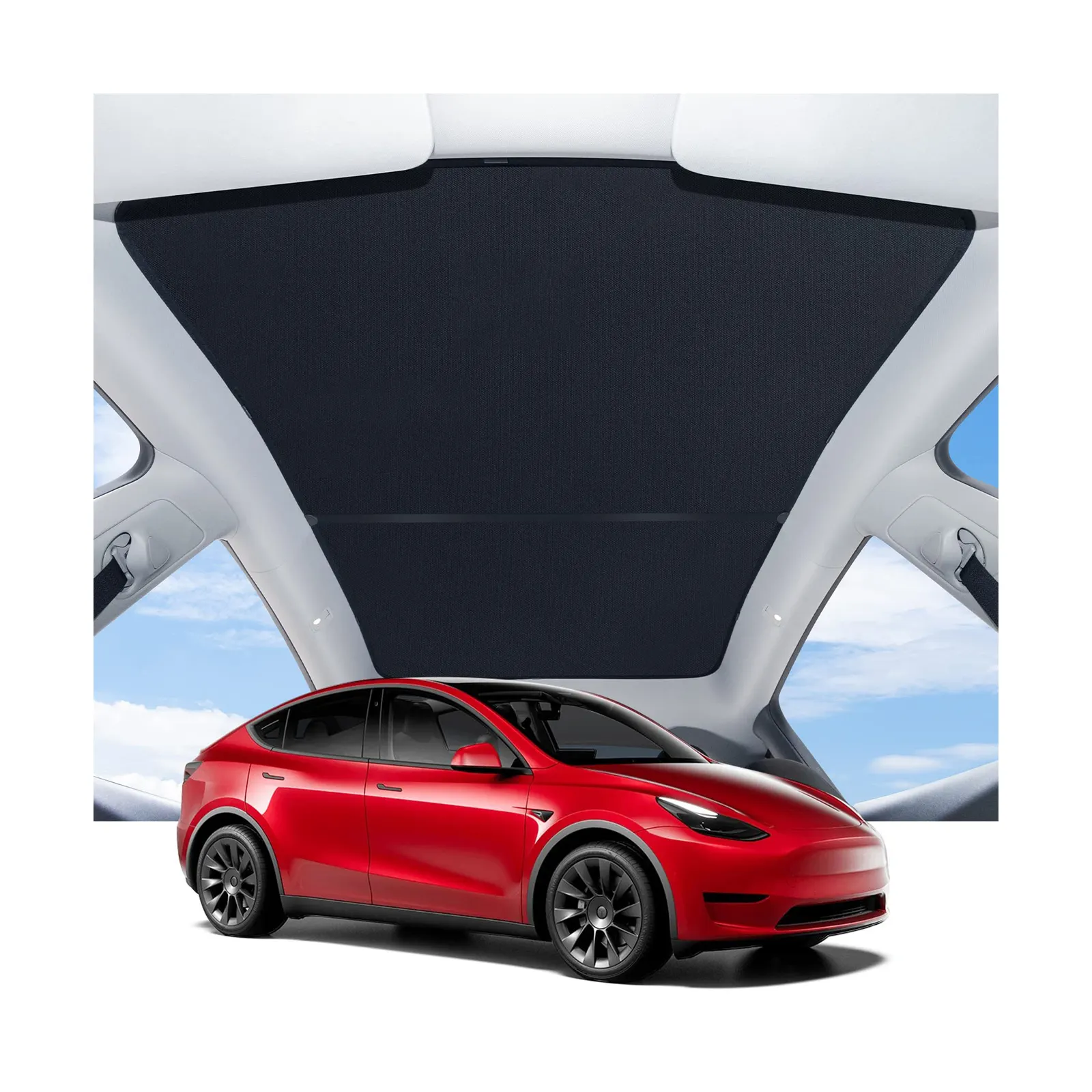 Auto completa zanzara Auto tetto apribile Auto parasole lucernario tenda ombreggiatura rete tenda assemblaggio per Tesla Model Y
