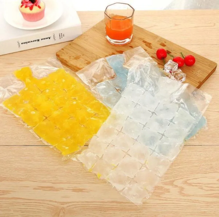 Bandejas de molde de qualidade alimentar personalizadas, saco de cubos de gelo auto-selo descartável para fazer bebidas geladas