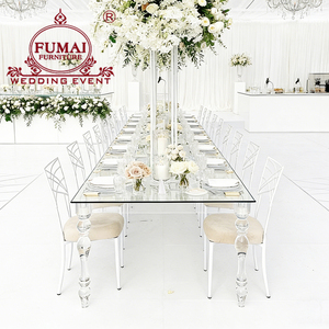 Table de salle à manger rectangulaire en acrylique Ghost Design moderne pour restaurant - Product Image 2