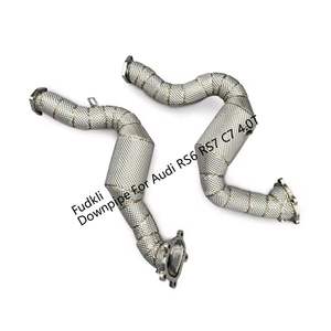 Tuyau d'échappement en acier inoxydable Offre Spéciale 304 pour <span class=keywords><strong>Audi</strong></span> <span class=keywords><strong>RS6</strong></span> RS7 <span class=keywords><strong>C7</strong></span> 4.0T 2013-2018 tuyau d'échappement améliorer les performances d'échappement - Product Image 3