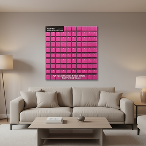 Pannelli 3D da Parete Fucsia in Plastica, Decorazione Moderna Contemporanea per Interni, Uso Commerciale 30QB-007 - Product Image 2