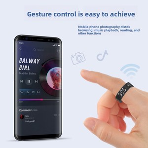 R9 Smart Ring Layar Sentuh <span class=keywords><strong>Android</strong></span> Multi-Fungsi untuk Pemantauan Detak Jantung, Oksigen Darah, dan Tidur, Kontrol Aplikasi - Product Image 2