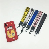 Lanière de téléphone colorée OW pour le cou et le poignet, design industriel tendance, sangle porte-clés, porte-cartes, lanières pour iPhone