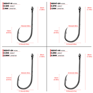 Hameçons Mustad TOPIND en acier à haute teneur en carbone pour usage fluvial, avec nouage à l'aiguille de haute qualité et ligne dorée. - Product Image 6