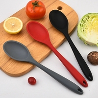 Cuillère de cuisine multifonctionnelle en silicone de qualité alimentaire, écologique, durable, antiadhésive, résistante aux hautes températures