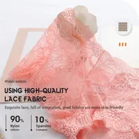 CINVIK S-XL 여성 섹시 레이스 팬티 속옷 란제리 여성용 보정 속옷 플로럴 브리프