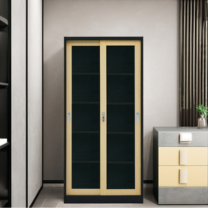 Bán chạy nhất trên toàn thế giới hiện đại 5-lớp thép Tủ hồ sơ với hai cửa kính trượt cho nhà bếp trường học ngoài trời hoặc phòng tập thể dục sử dụng - Product Image 1