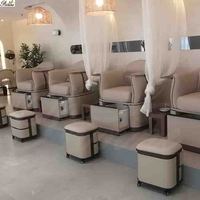 Évier de pédicure unique de style français avec chaise de pédicure spa tourbillon à jet avec chaise royale