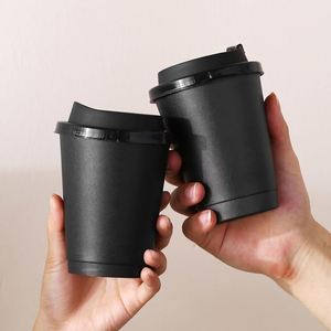 <b>Disposable</b> 90mm 10oz Double Wall Black Coffee Paper <b>Cup</b> for Hot Drinks Paper Coffee <b>Cup</b> Takeaway Spot Goods - Product Image 3