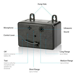 Dispositif automatique anti-aboiement en ABS noir, haute fréquence, pour chiens de grande et petite taille, prévention du bruit - Product Image 3
