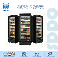 Vitrines de réfrigérateur de marque à faible de réfrigérateur transparents spacieux pour le magasin de franchise de boissons
