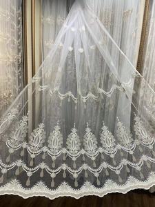 2024 sang trọng mới phong cách Châu Âu rèm cửa cho phòng khách phòng ngủ Hai Lớp vải tuyn gạc lãng phí thêu cửa sổ màn hình - Product Image 2