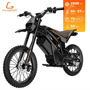 Moto tout-terrain noire E Wish02 Pro taille adulte, 70 km/h, 2500 W, 50 km d'autonomie, moto de cross - Product Image 1