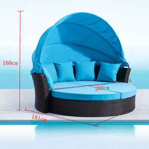 <span class=keywords><strong>Auvent</strong></span> Rotin En Osier Meubles <span class=keywords><strong>De</strong></span> Patio rond Orientable tissé Soleil salon <span class=keywords><strong>lit</strong></span> - Product Image 6