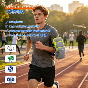 Brassard <span class=keywords><strong>de</strong></span> course personnalisé à trois poches pour téléphone portable, idéal pour le sport en extérieur, à prix abordable - Product Image 1