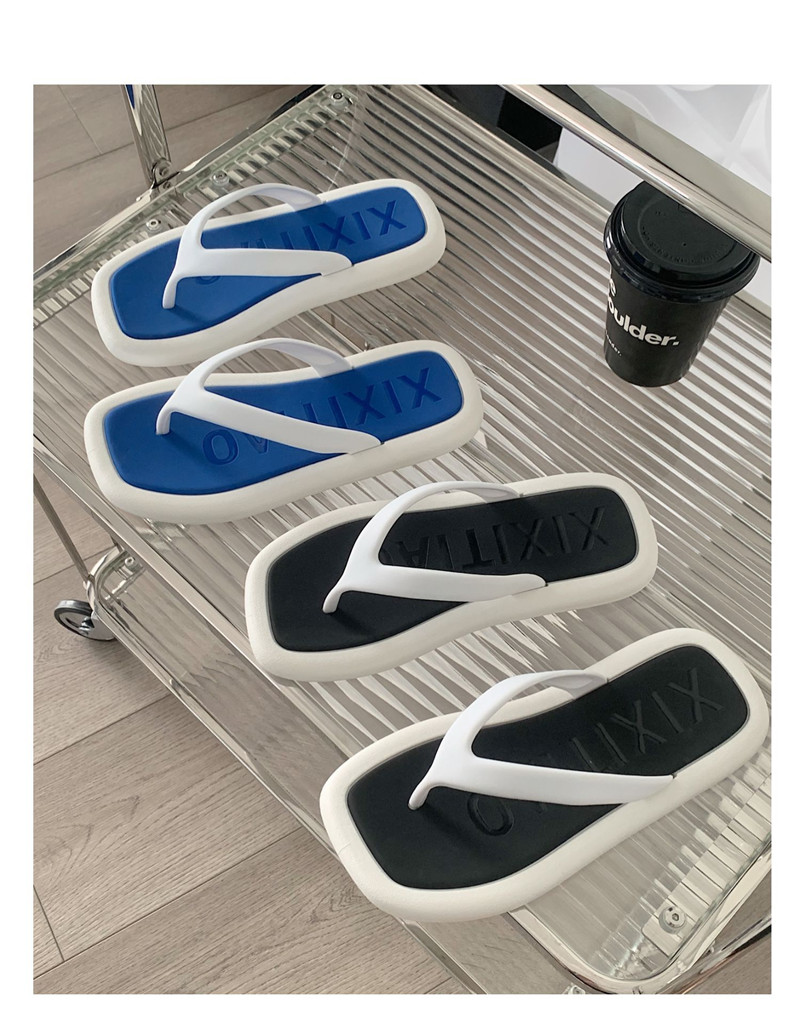 Fashion Square Flip-flops Casual Outdoor Indoor Holiday Flat Clip Toe Beach Flip Flops Slippers