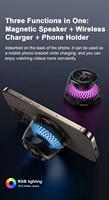 Altavoz G200 Portátil con Luz LED de Colores, Soporte Magnético, Superventas Transfronterizo, Tamaño Pequeño, Plástico, Nuevo Modelo
