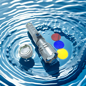 <span class=keywords><strong>Batterie</strong></span> USB Torche tactique LED Lampe de poche extérieure Lampe de poche en alliage d'aluminium zoomable Rechargeable - Product Image 4