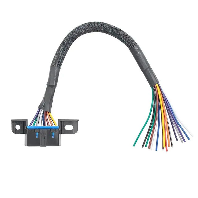 Universal 16PIN Female OBD2 Connector Car Wiring Harness with Extension Cable for Motorcycle Automobile & Electronic Use
