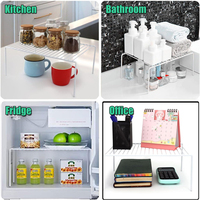 Étagère de rangement pour armoire, étagère à épices en fil métallique pour l'organisation des assiettes, des plats, du comptoir et du garde-manger