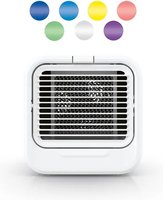 Ventilateur d'air portable USB 7 couleurs RVB, humidificateur à brume 3 vitesses, faible bruit, réservoir d'eau 700 ml, pour bureau, extérieur et maison