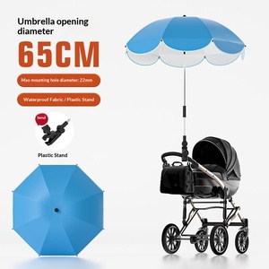 Parasol de poussette anti-UV au design de dessin animé pour bébés – Pare-soleil créatif et tendance avec revêtement argenté - Product Image 1