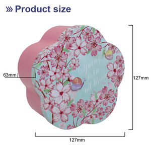 กล่องดีบุกคุกกี้รูปดอกไม้ทำจากโลหะสำหรับเก็บลูกกวาดกล่องดีบุกช็อกโกแลต - Product Image 2