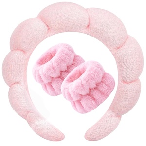 Bandeau de spa personnalisé avec logo, en éponge douce pour le lavage du visage, bandeau doux comme un nuage pour le soin de la peau et le maquillage, pour femmes et filles, pour la douche et le sport - Product Image 1