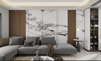 Panneau mural en PVC imitation marbre pour salle de bain, taille standard Y Board 1220x2440mm, 3mm, imperméable, facile à nettoyer