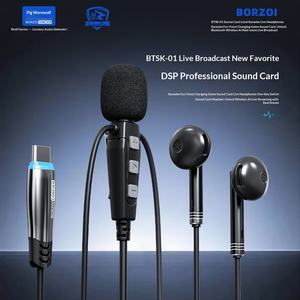 Cuffie da Gaming BTSK01 Type-C in TPE con DSP Reverb e Cavo da 1,5m per Karaoke Live e Registrazione AI Real-Life - Product Image 3