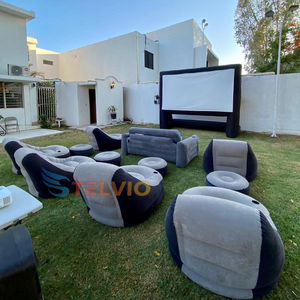 <span class=keywords><strong>Grand</strong></span> écran de cinéma gonflable pour l'extérieur, projecteur de jardin, écran gonflable pour cinéma avec canapé gonflable pour les fêtes - Product Image 4
