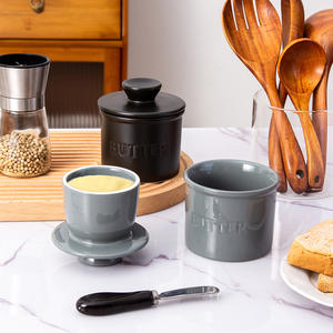 Tarro de cerámica multicolor para mantequilla con tapas, ideal para la cocina del hogar, ¡el más vendido! - Product Image 5