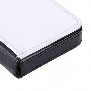 Custom Logo PU Square Leather Business <b>Card</b> Case Luxury Magnetic <b>Card</b> <b>Holder</b> for Business Credit ID <b>Cards</b> Metal Material - Product Image 5