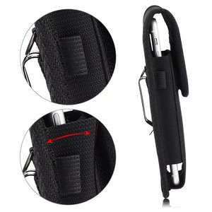 Funda con Clip para Cinturón para iPhone 17 16 15 14 13 12 11 Pro Max <span class=keywords><strong>Xs</strong></span> XR, Funda de Nailon Resistente para <span class=keywords><strong>Hombre</strong></span>, Color Negro - Product Image 4