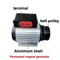Générateur à aimants permanents compact et léger IP54, puissance 10 kW, courant 14,5 A, triphasé 380 V, boîtier en aluminium moulé, 100 % cuivre