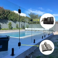 Loquet de sécurité en acier inoxydable 2205 304 316 pour porte de clôture de piscine en verre, fixation murale verre-à-verre, quincaillerie de balustrade