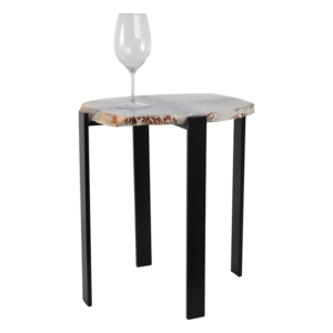 Tavolino contemporaneo con piano in agata grezza per l'arredamento di camera da letto o soggiorno - Product Image 2