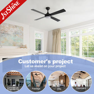 Ventilateur de plafond LED 1stshine 52 pouces Prix ​​bas Vente en gros Moteur CC Ventilateur de plafond LED avec télécommande - Product Image 5