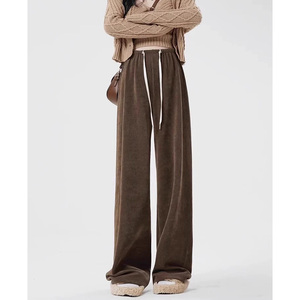 Pantalons <span class=keywords><strong>de</strong></span> maternité à jambes larges adaptés à la <span class=keywords><strong>grossesse</strong></span> précoce, doublés en polaire et épaissis, pantalons d'extérieur - Product Image 4