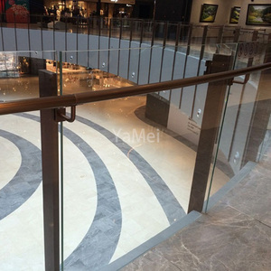 阳台甲板公寓内玻璃楼梯不锈钢现代玻璃扶手 - Product Image 3