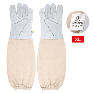 Nuevos Guantes de Protección para Apicultura, de Piel de Cabra Amarilla y Lona, Resistentes a Picaduras, para Uso en Fábricas de Abejas, Tallas L/XL/2XL - Product Image 5