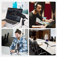 Kit de Micrófono USB con Cable de Fábrica OEM para Grabación en Estudio, Vlogging y Juegos en Computadora