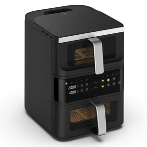 10 <span class=keywords><strong>litros</strong></span> 3,5 + 6.5L 2500W Dual Basket Digital Color pantalla táctil Smart Double Decker Stack Air Fryer - Product Image 2