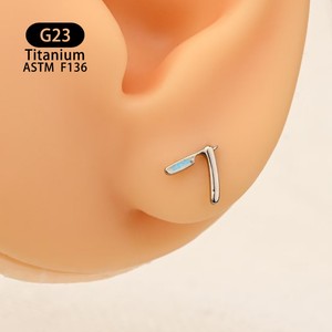 Clous d'oreille en titane pour cartilage 7 mm, type vis, ASTM F136, bijoux de piercing minimalistes et tendance pour usage quotidien - Product Image 4