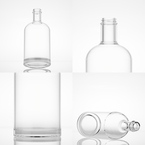 Vente chaude ronde fond épais 700ml Vodka 500ml Brandy 1000ml bouteilles en verre de rhum avec bouchon à vis personnalisé pour une utilisation en distillerie - Product Image 2