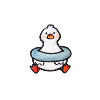 Mini canard transferts de chaleur mignons pour T-shirts Patchs de broderie autocollants de dessin animé pour vêtements