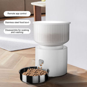 Alimentador automático de mascotas PAPIFEED, máquina de cuencos de <span class=keywords><strong>autoservicio</strong></span> de acero inoxidable con patrón sólido, alimentación de sincronización inteligente ecológica - Product Image 2
