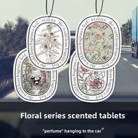 Grenzüberschreitende Blumenserie Papier-Autoduftspender: Langanhaltender Duft, dekorativ, aromatisch, Geruchsentfernung, zum Aufhängen