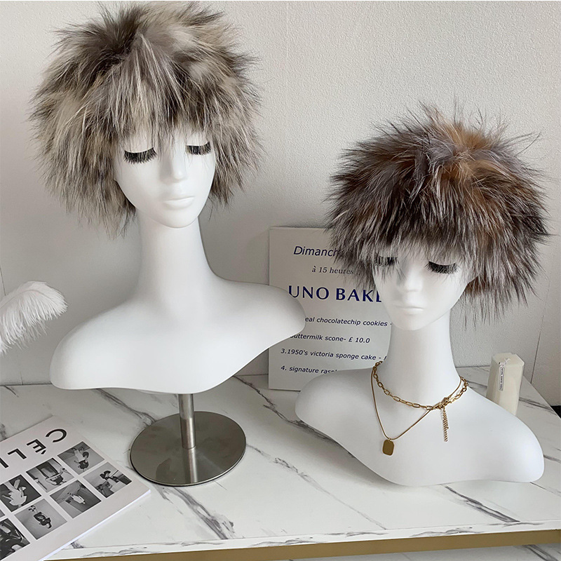 Эластичные вязаные на заказ Обручи из натурального меха лисы/енота