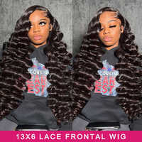 Perruque Water Wave pour femmes noires, 100% cheveux humains, Lace Front HD 13x6, sans colle, pré-épilée, baby hair, ligne de cheveux naturelle, soyeuse, longue, nouvelle collection
